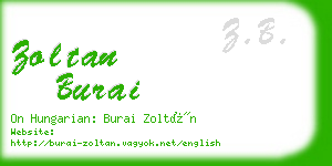 zoltan burai business card